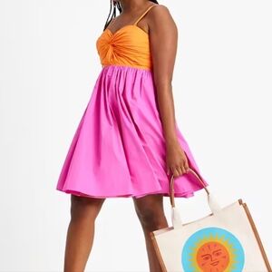 Kate Spade Twist Bodice Colorblocked Dress